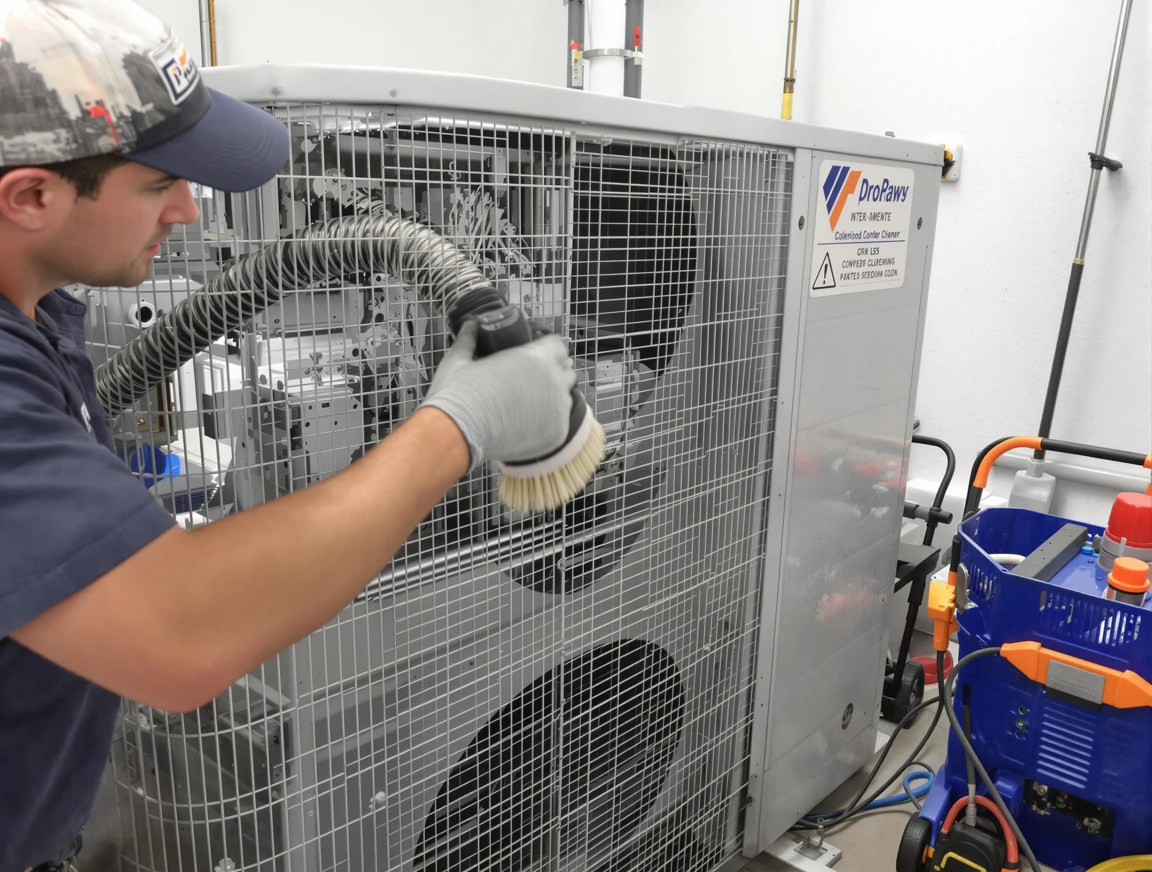 Draper Air Duct Cleaning specialist performing precision AC coil cleaning for improved system performance in Draper