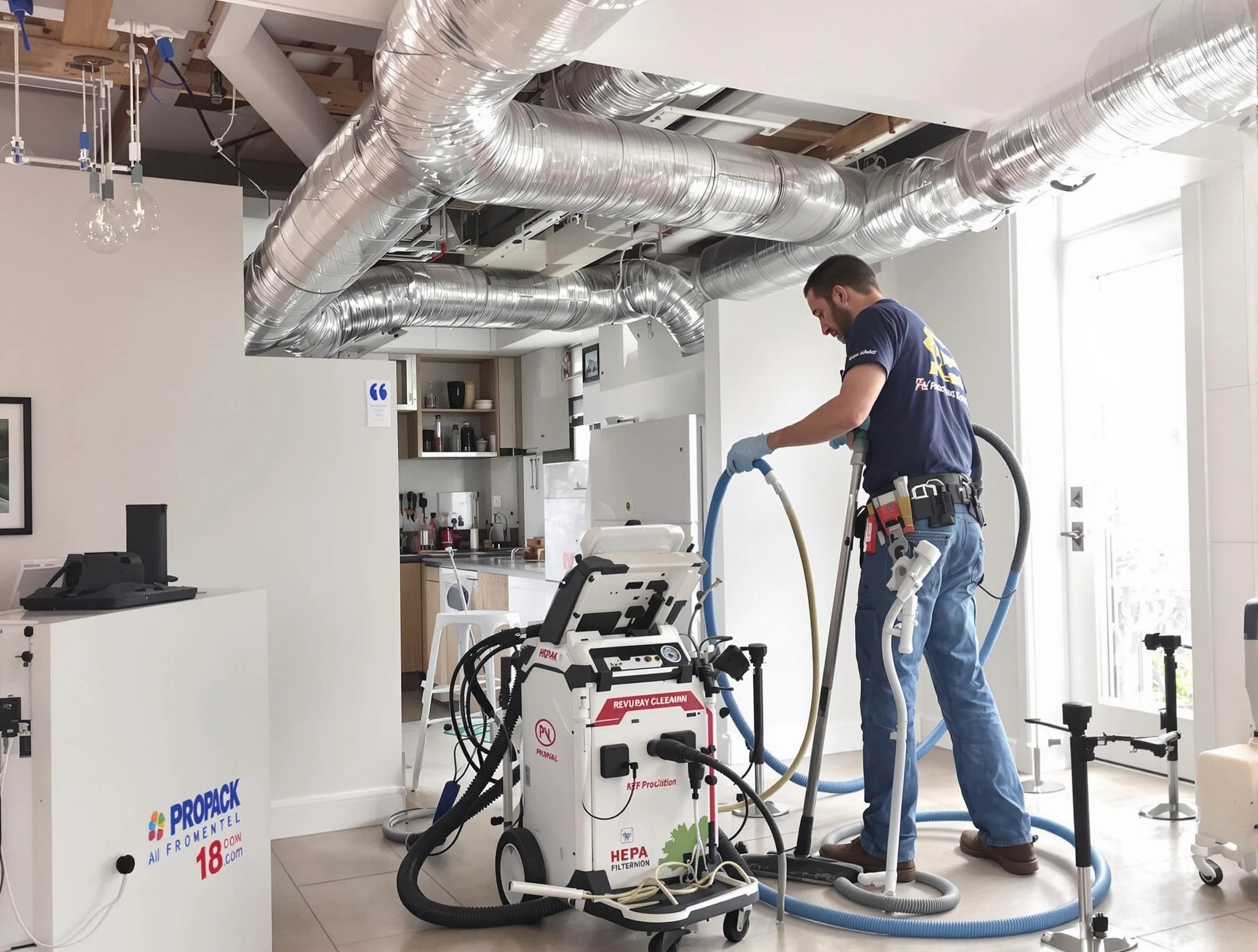 Draper Air Duct Cleaning technician performing advanced pure duct cleaning with specialized equipment in Draper