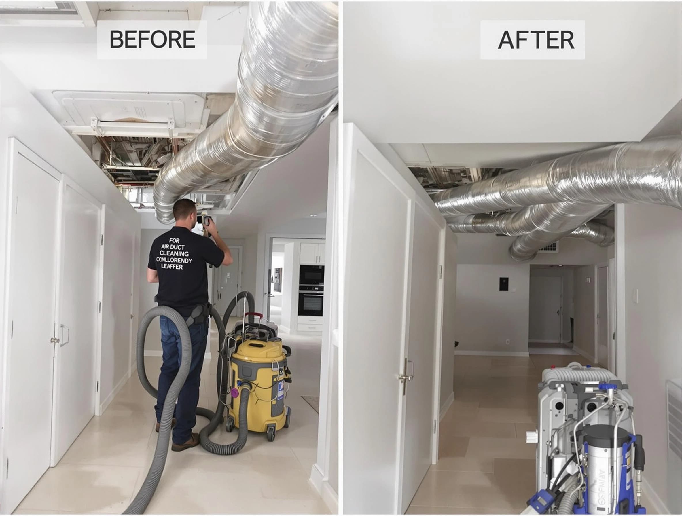 Draper Air Duct Cleaning professional performing thorough air duct cleaning in Draper