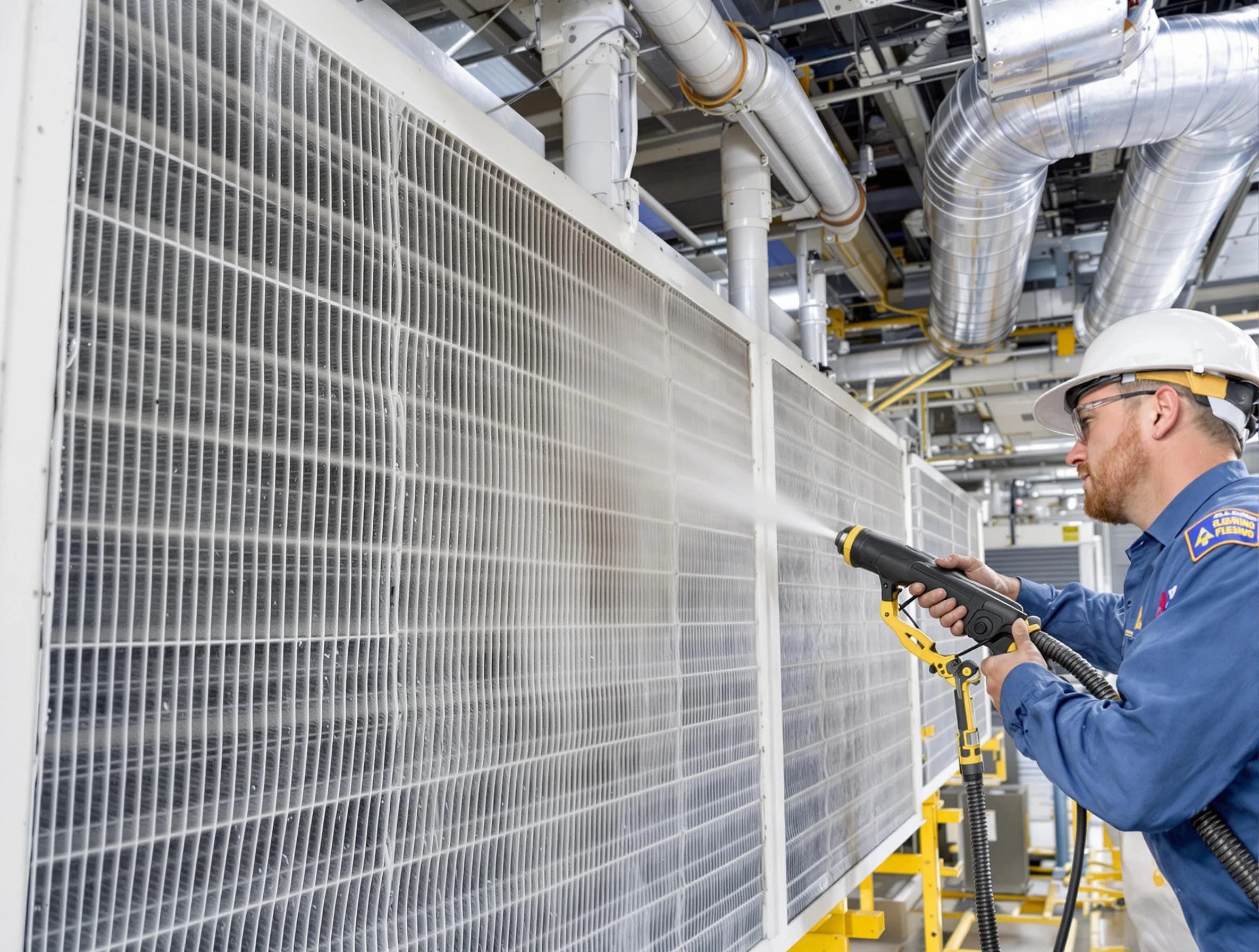 Professional commercial coil cleaning by Draper Air Duct Cleaning in Draper