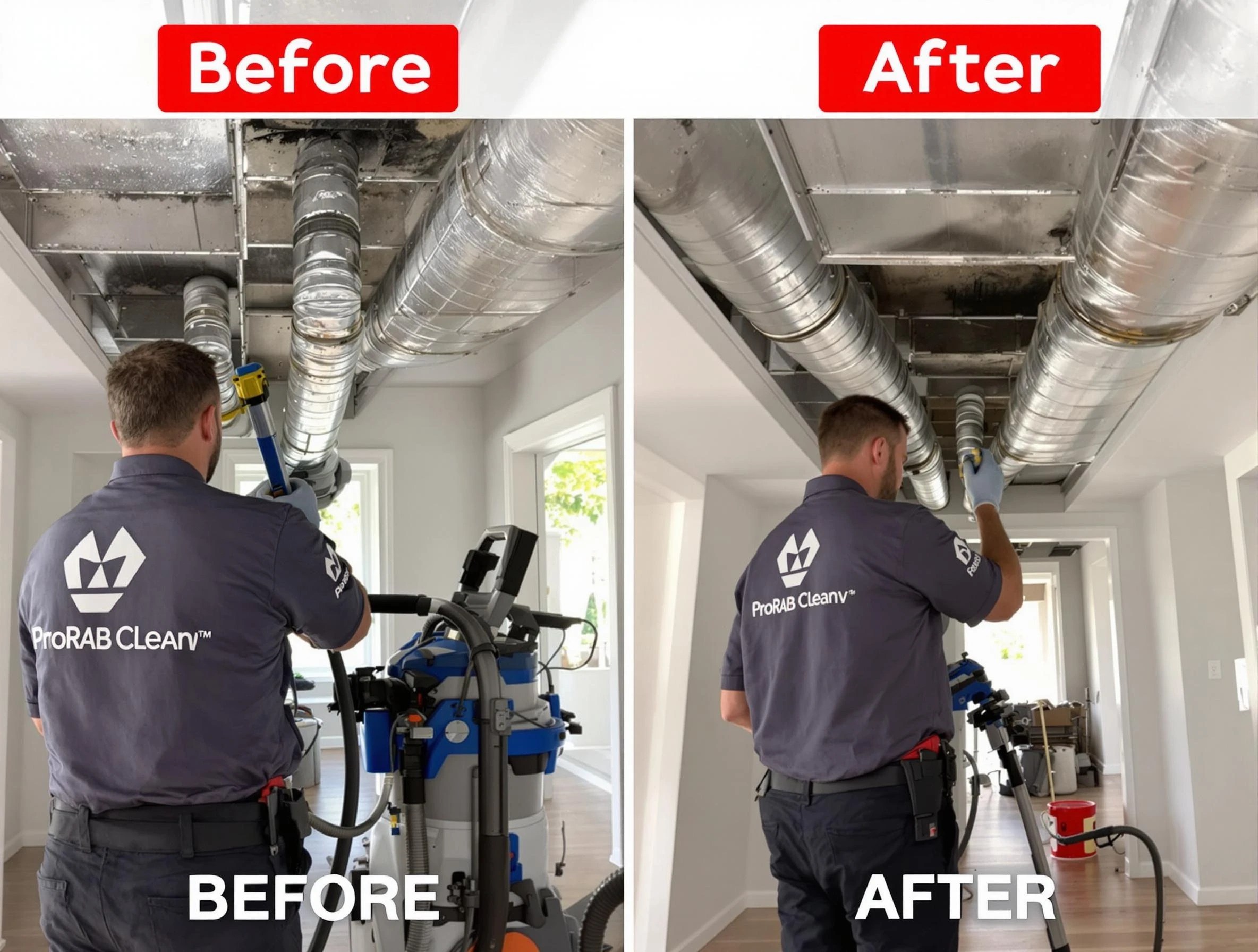 Draper Air Duct Cleaning expert performing thorough residential duct cleaning in a Draper home